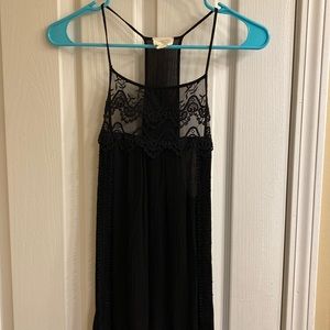 Black racer back tank top